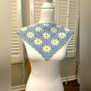 Beautiful handmade Daisy crotchet head scarf bandana
